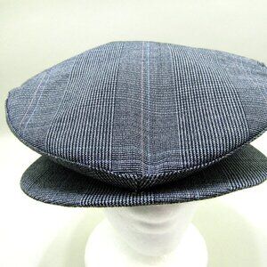 VTG Country Gentleman Newsboy Cabbie Cap Hat Mens Large Houndstooth Snap Grandpa